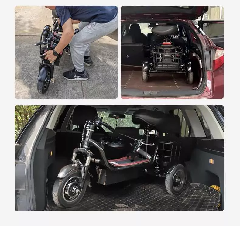 Triciclo Eletrico Adulto Passeio Scooter Dobrável - Compact 350w